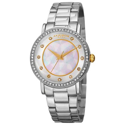 Akribos Xxiv Classic Quartz White Mother-of-Pearl Dial Women's Watch | Buy Online in South Africa | Noak