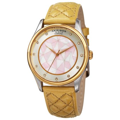 Akribos Xxiv Quartz White Mother-of-Pearl Dial Women's Watch | Buy Online in South Africa | Noak