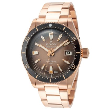 Edox SkyDiver Automatic Rose Gold Dial Women's Watch | Buy Online in South Africa | Noak