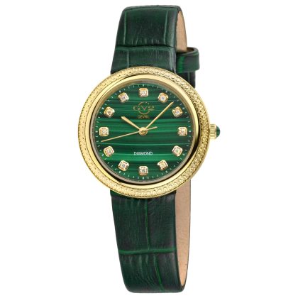 GV2 by Gevril Arezzo Diamond Quartz Green Dial Women's Watch | Buy Online in South Africa | Noak