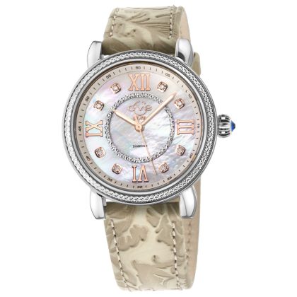 GV2 by Gevril Marsala Diamond Quartz White Mother-of-Pearl Dial Women's Watch | Buy Online in South Africa | Noak