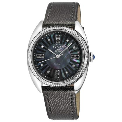 GV2 by Gevril Palermo Diamond Quartz Black Mother-of-Pearl Dial Women's Watch | Buy Online in South Africa | Noak