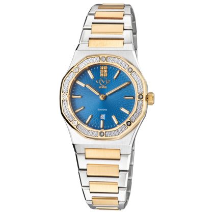 GV2 by Gevril Palmanova Diamond Quartz Blue Dial Women's Watch | Buy Online in South Africa | Noak