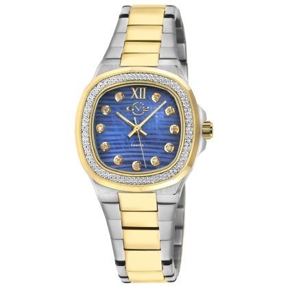 GV2 by Gevril Potente Diamond Quartz Blue Mother-of-Pearl Dial Women's Watch | Buy Online in South Africa | Noak