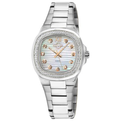 GV2 by Gevril Potente Diamond Quartz White Mother-of-Pearl Dial Women's Watch | Buy Online in South Africa | Noak