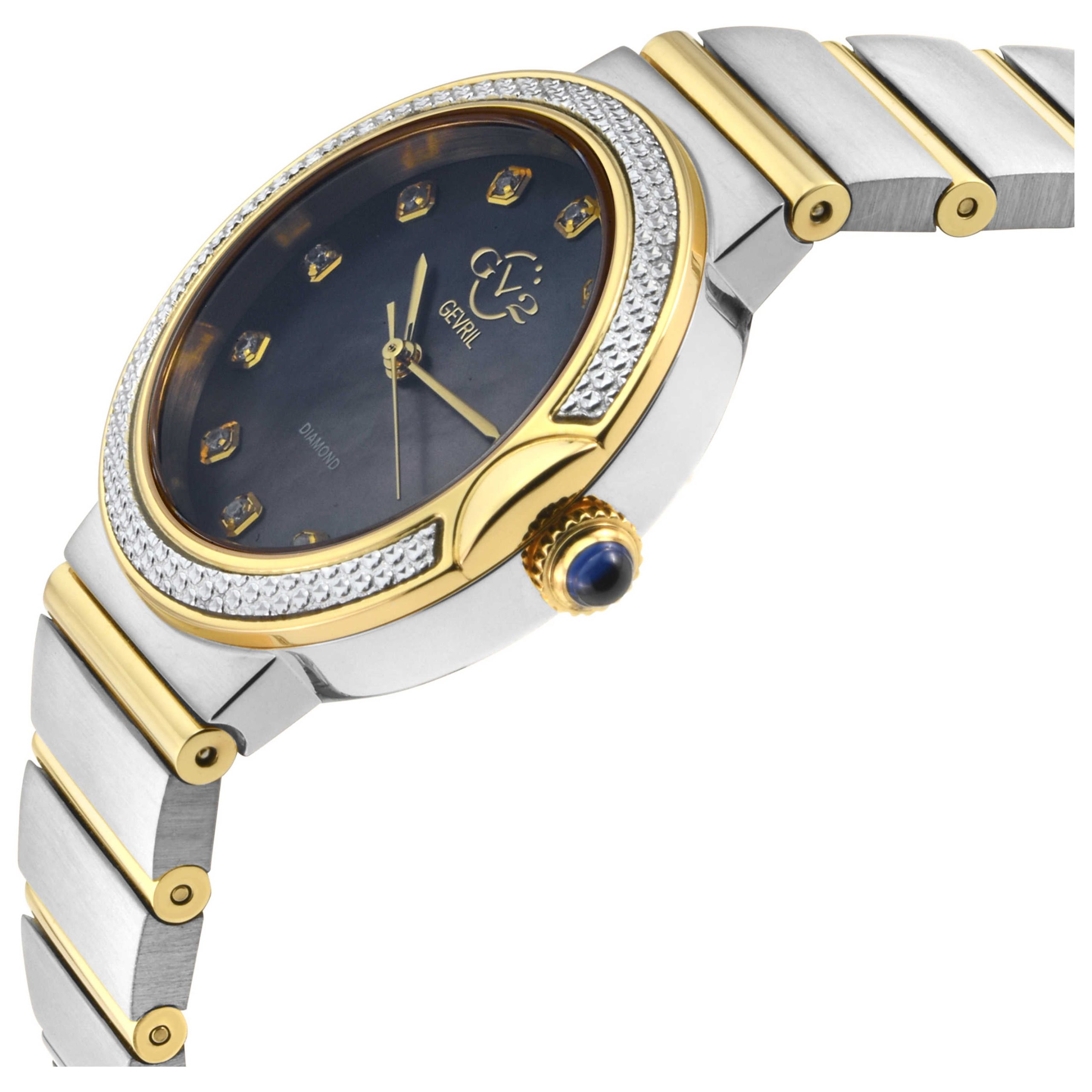 GV2 by Gevril Sorrento Diamond Quartz Black Mother-of-Pearl Dial Women's Watch GV2 by Gevril Sorrento Diamond Quartz Black Mother-of-Pearl Dial Women's Watch | Buy Online in South Africa | Noak