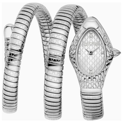 Just Cavalli Snake Quartz Silver Dial Women's Watch | Buy Online in South Africa | Noak