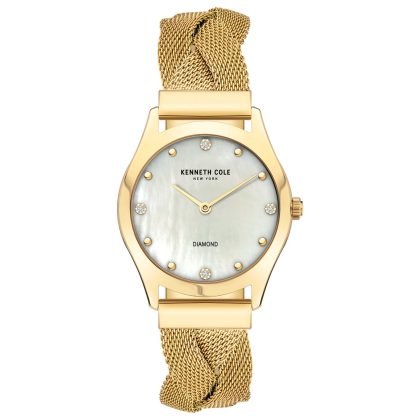 Kenneth Cole Quartz Yellow Mother-of-Pearl Dial Women's Watch | Buy Online in South Africa | Noak