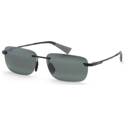 Maui Jim Lanakila Men's Polarized Black Rectangular Sunglasses | Buy Online in South Africa | Noak
