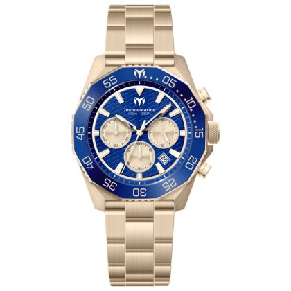 TechnoMarine Mara Vivo Quartz Blue and Gold Dial Men's Watch | Buy Online in South Africa | Noak