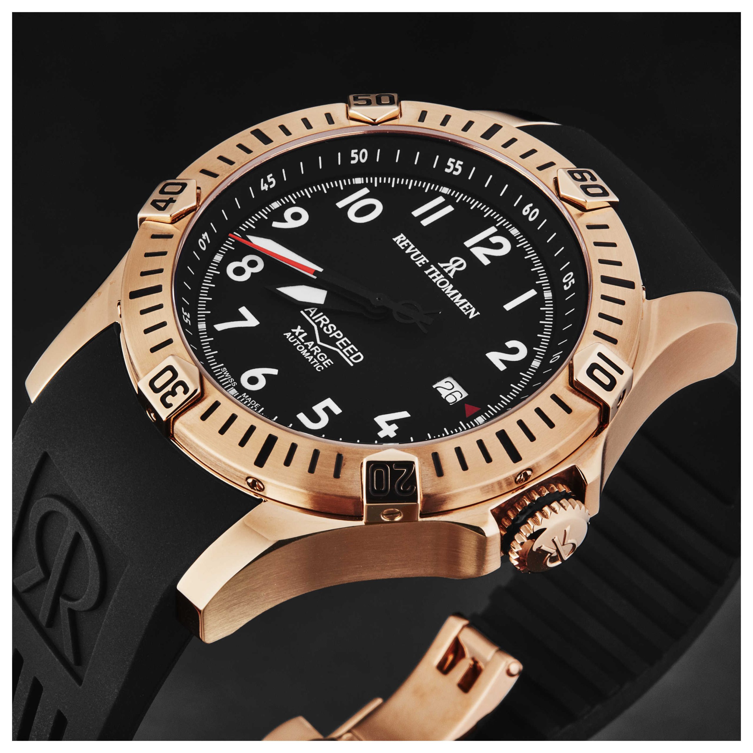 Revue Thommen Air Speed Automatic Black Dial Men's Watch Revue Thommen Air Speed Automatic Black Dial Men's Watch | Buy Online in South Africa | Noak