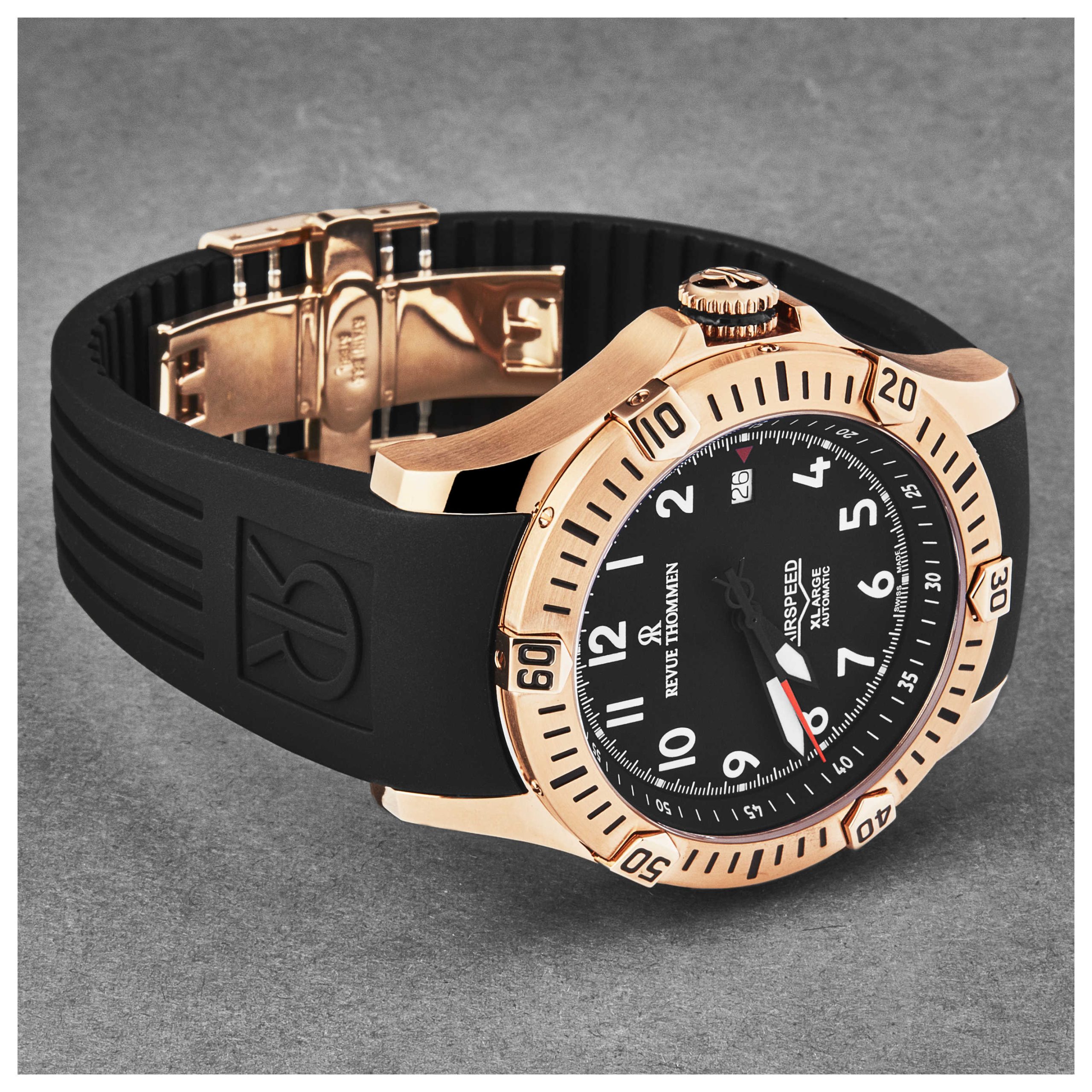 Revue Thommen Air Speed Automatic Black Dial Men's Watch Revue Thommen Air Speed Automatic Black Dial Men's Watch | Buy Online in South Africa | Noak
