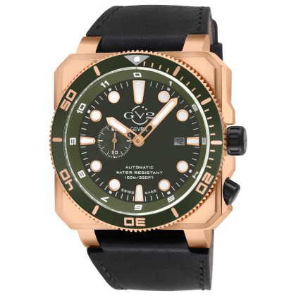 GV2 by Gevril XO Submarine Automatic Olive Green Dial Men's Watch | Buy Online in South Africa | Noak