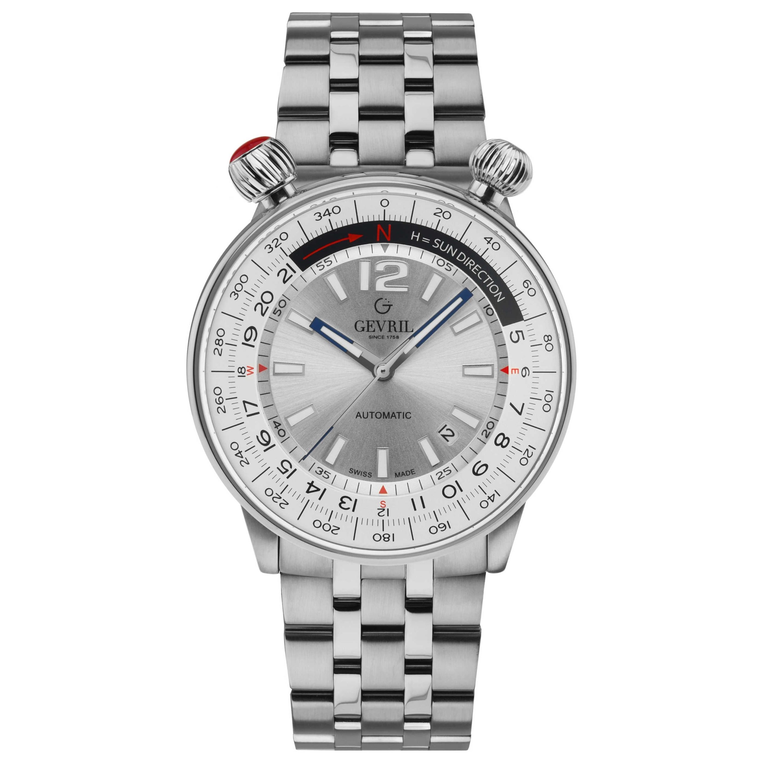 Gevril Wallabout Automatic Silver Dial Men's Watch Gevril Wallabout Automatic Silver Dial Men's Watch | Buy Online in South Africa | Noak