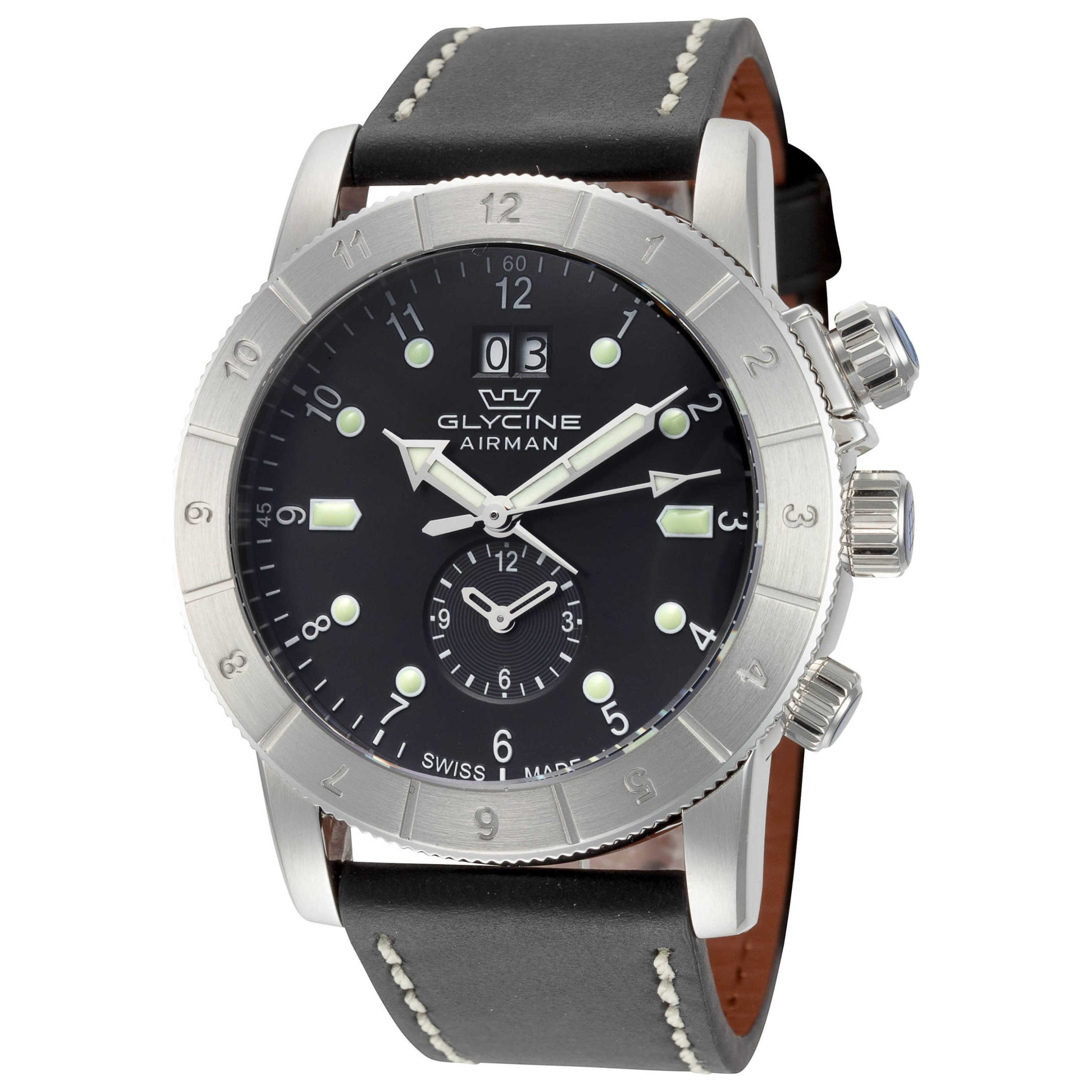Glycine Airman GMT Quartz Black Dial Men's Watch Glycine Airman GMT Quartz Black Dial Men's Watch | Buy Online in South Africa | Noak
