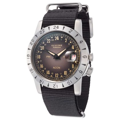 Glycine Airman Vintage Noon Purist Automatic Black Dial Men's Watch | Buy Online in South Africa | Noak