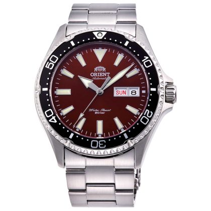 Orient Sports Kamasu Mako III V1 Automatic Wine Dial Men's Watch | Buy Online in South Africa | Noak
