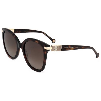 Carolina Herrera Women's Brown Round Sunglasses | Buy Online in South Africa | Noak