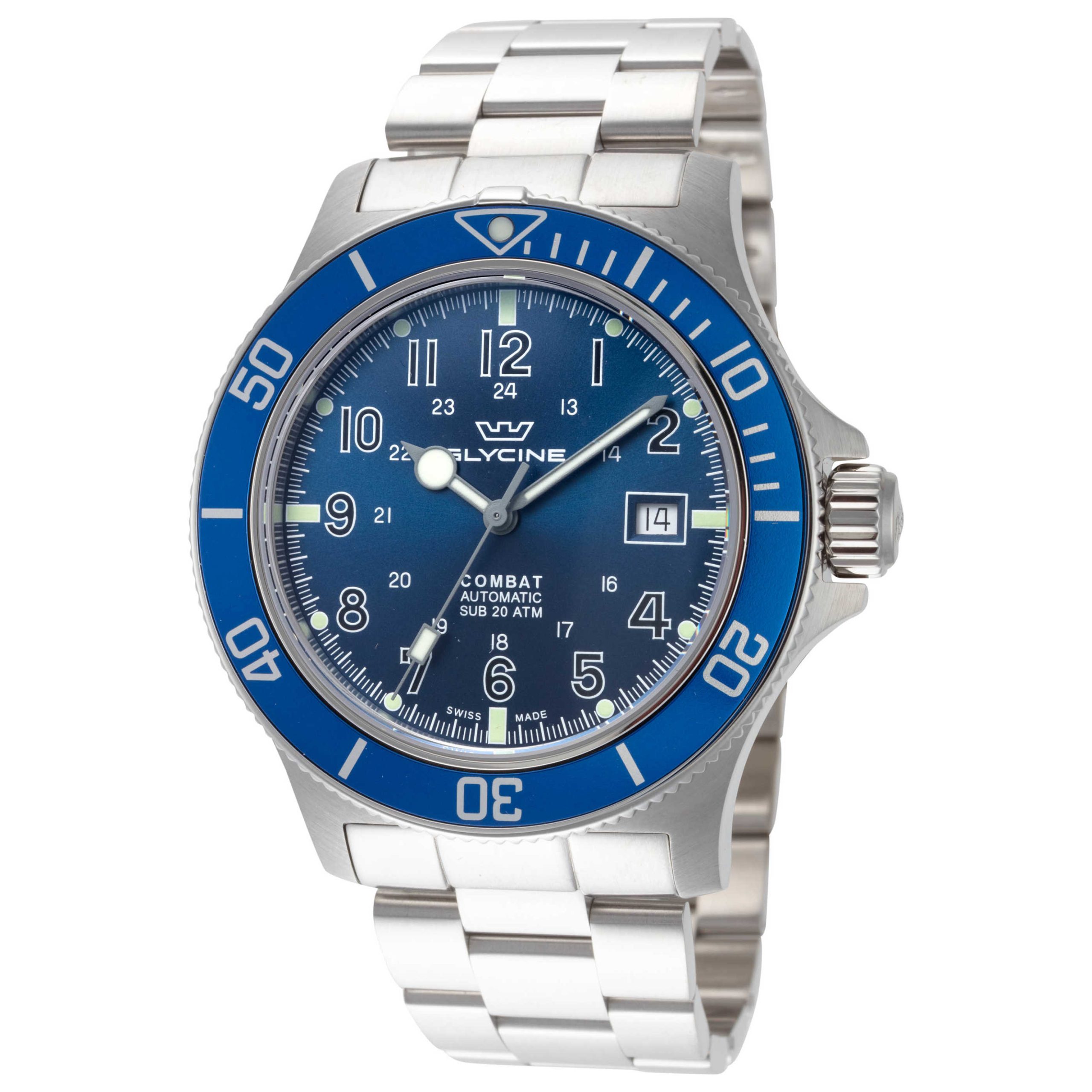 Glycine Combat Sub Automatic Blue Dial Men's Watch Glycine Combat Sub Automatic Blue Dial Men's Watch | Buy Online in South Africa | Noak