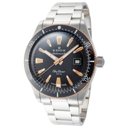 Edox SkyDiver 42mm Black Dial Men's Automatic Watch | Buy Online in South Africa | Noak