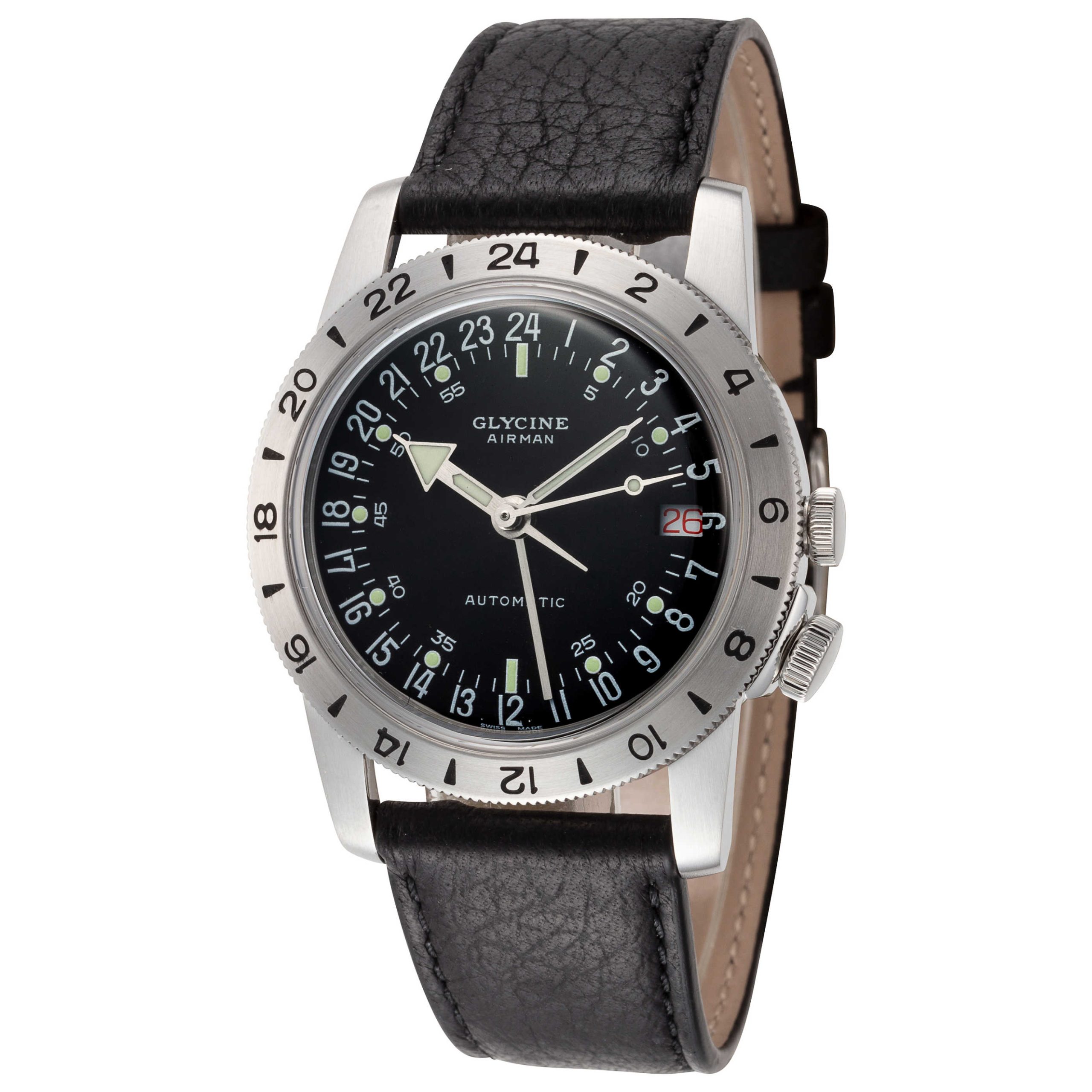 Glycine Airman No. 1 GMT 36mm Black Dial Men's Automatic Watch Glycine Airman No. 1 GMT 36mm Black Dial Men's Automatic Watch | Buy Online in South Africa | Noak