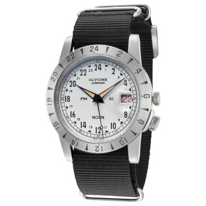 Glycine Airman Vintage Noon Purist 40mm Silver Dial Men's Automatic Watch Glycine Airman Vintage Noon Purist 40mm Silver Dial Men's Automatic Watch | Buy Online in South Africa | Noak