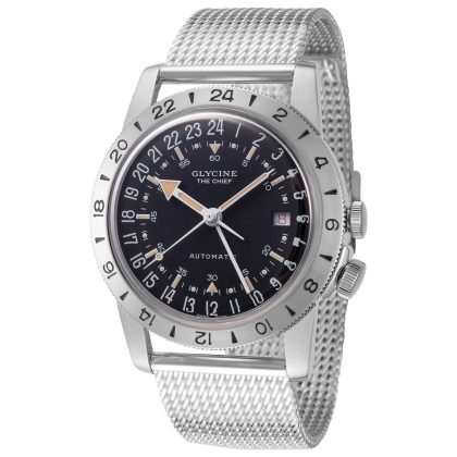 Glycine Airman The Chief GMT 40mm Black Dial Men's Automatic Watch | Buy Online in South Africa | Noak
