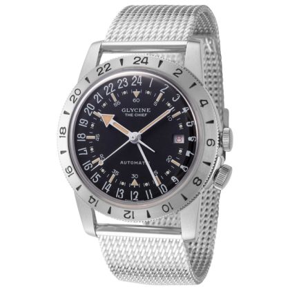 Glycine Airman The Chief GMT 40mm Black Dial Men's Automatic Watch | Buy Online in South Africa | Noak